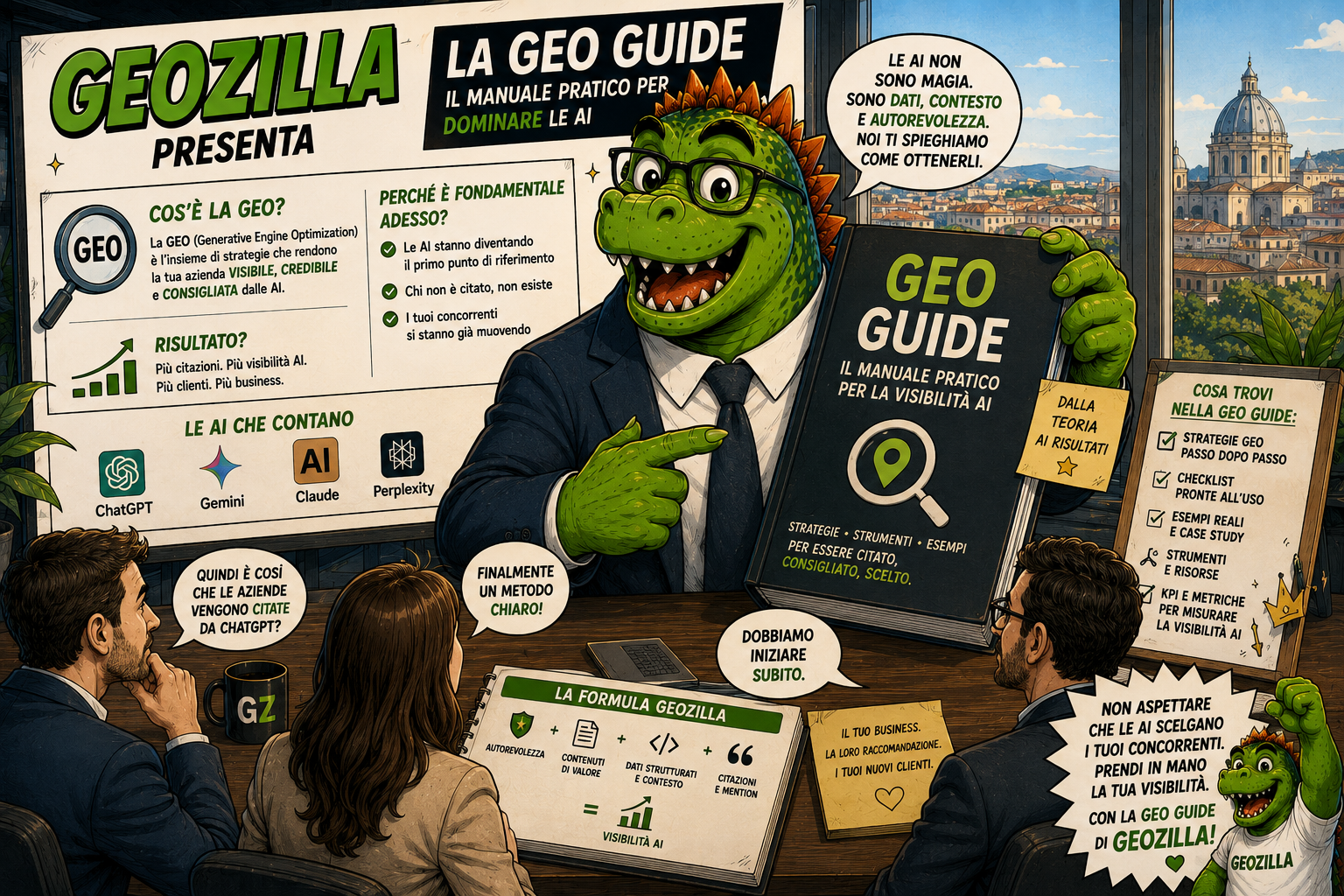 GeoZilla presenta la GEO Guide: il manuale pratico di Generative Engine Optimization per essere citato dalle AI come ChatGPT, Gemini, Claude e Perplexity